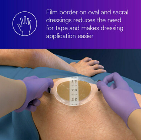 Tegaderm Hydrocolloid Dressing, Sacral Design, 6.375" x 6.75"