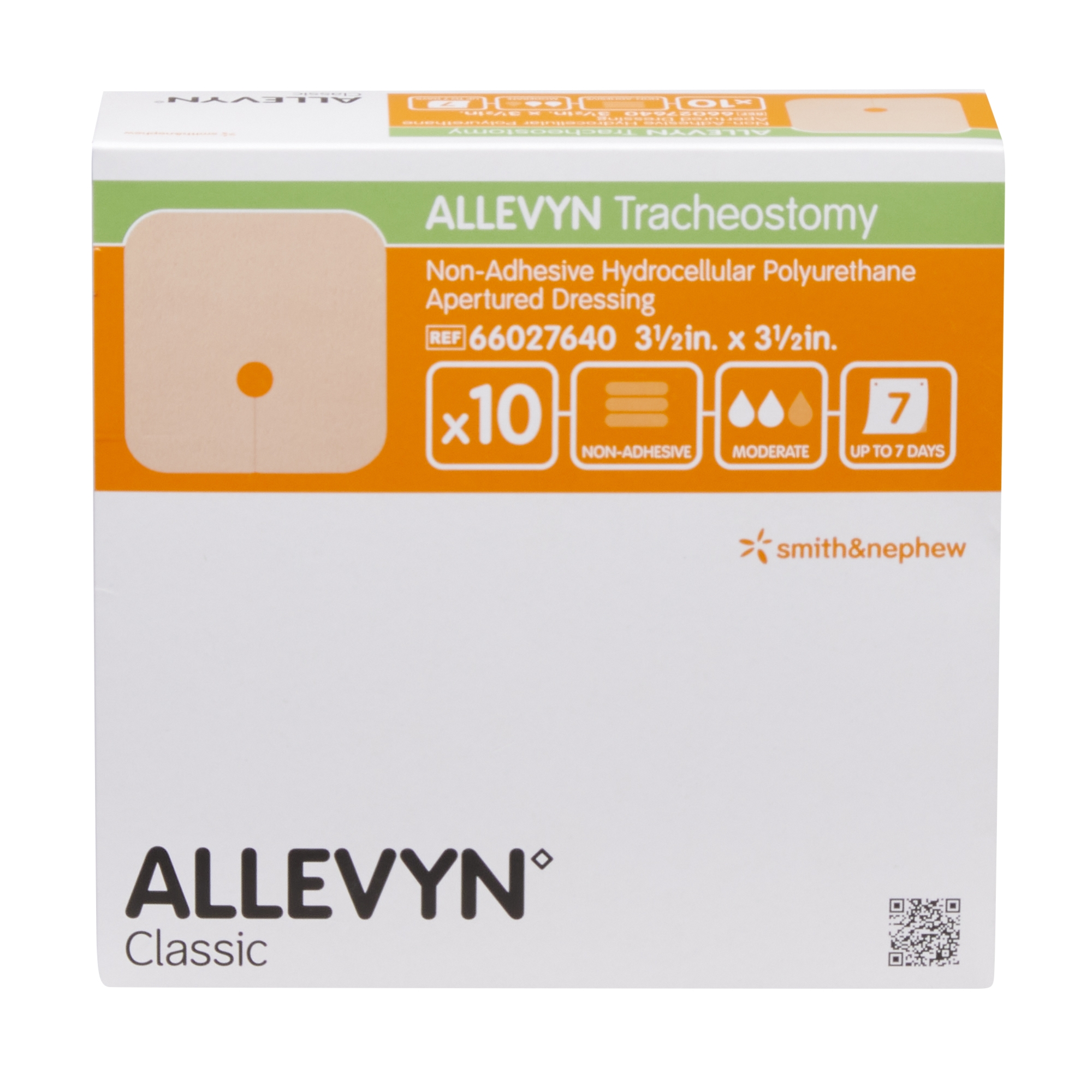 Allevyn Tracheostomy Hydrocellular Dressing, Non Adhesive