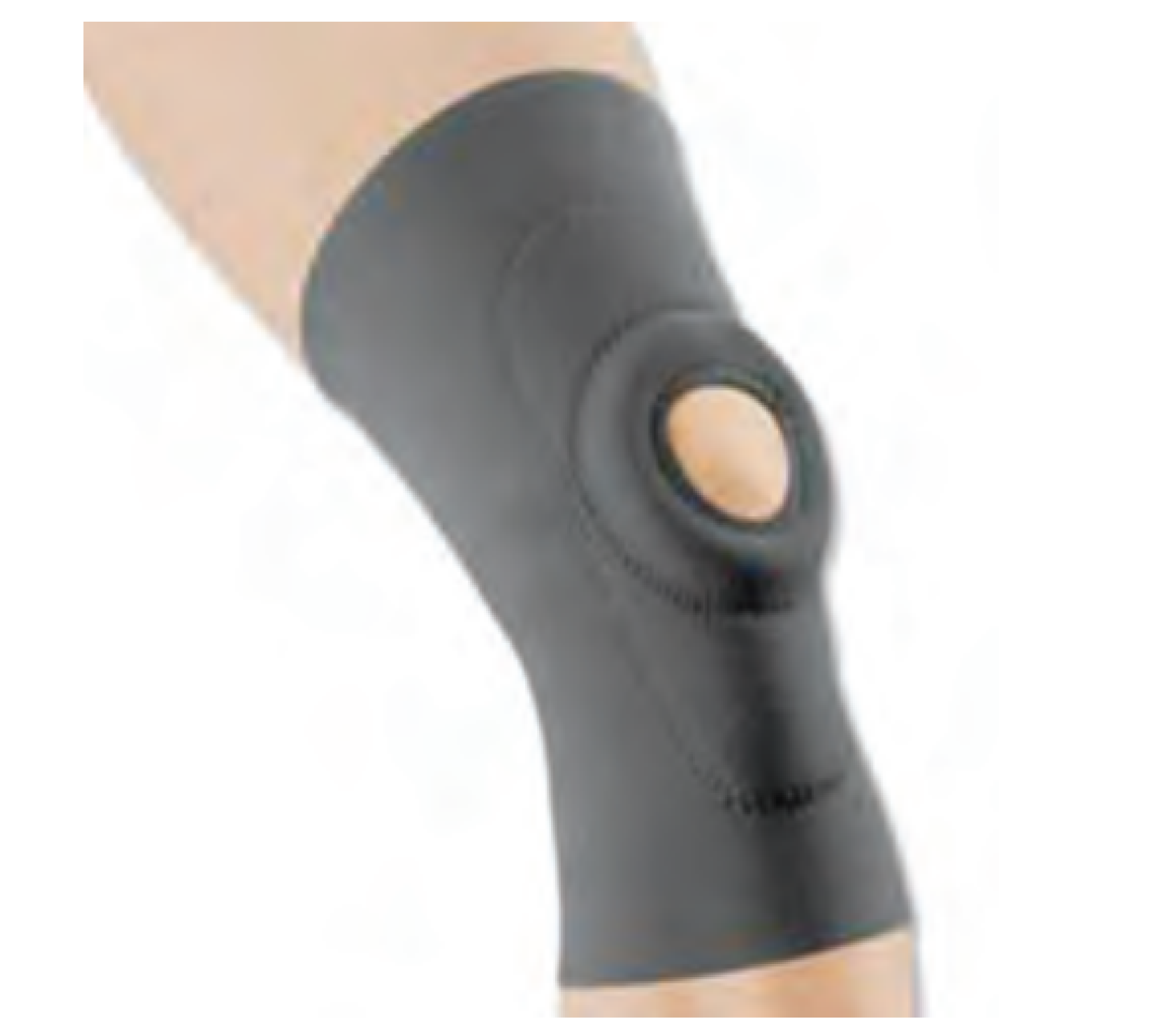 Knee Sleeve with Rubber Buttress, Black