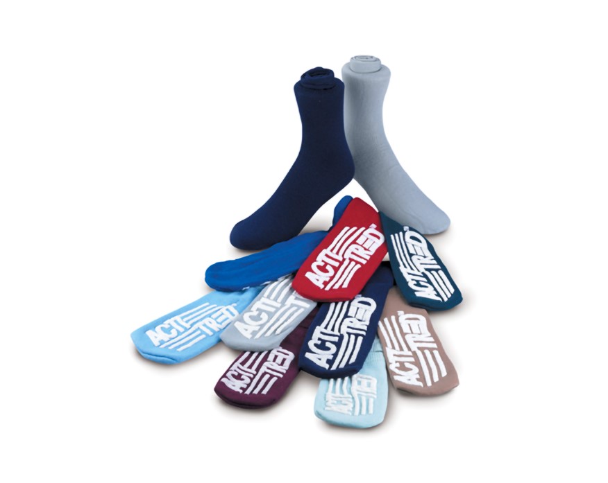Acti Tred Slipper Socks, Single Sided Tread