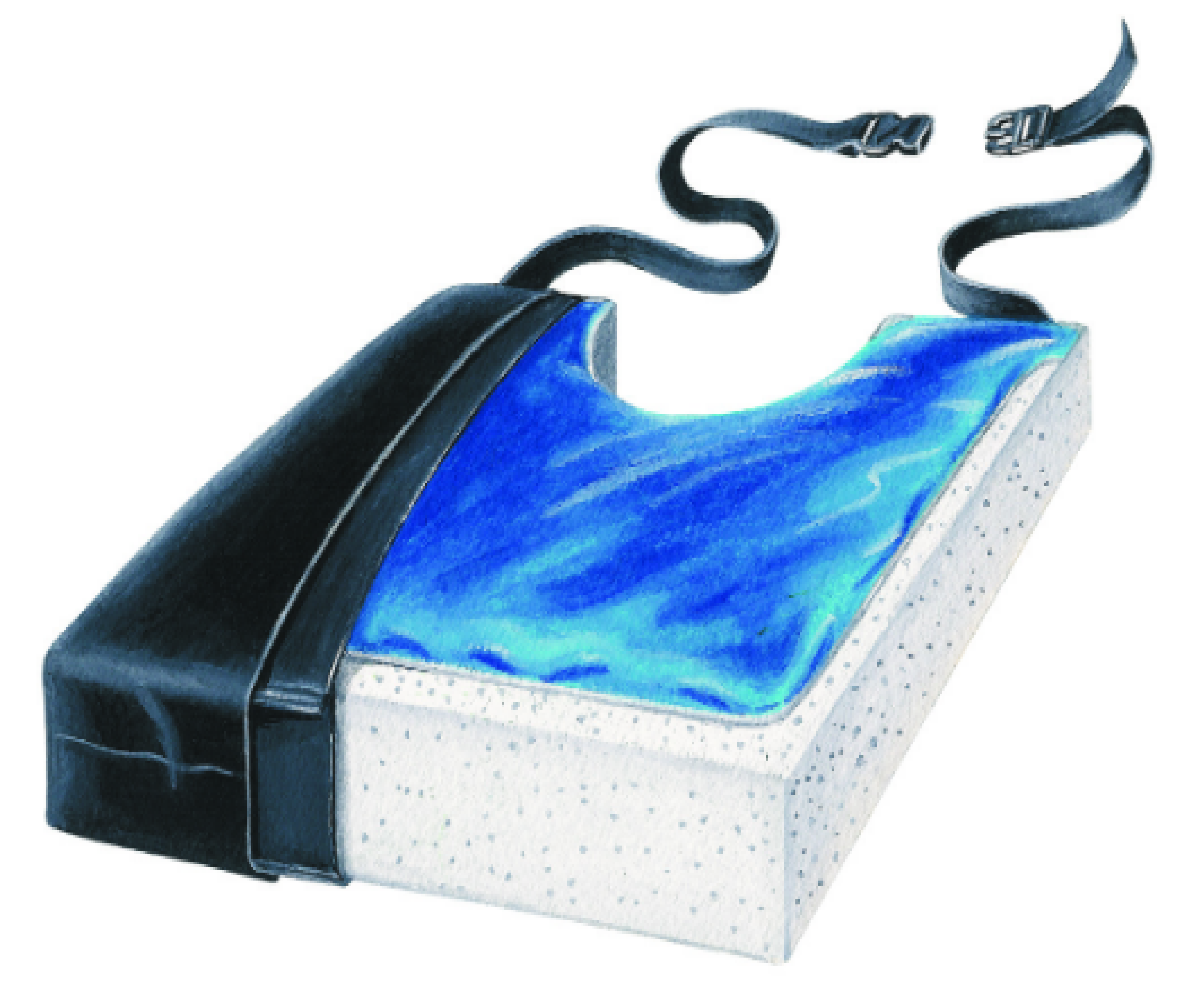 Gel Foam Thin Line Vinyl Cushion Only, 1.5" Height