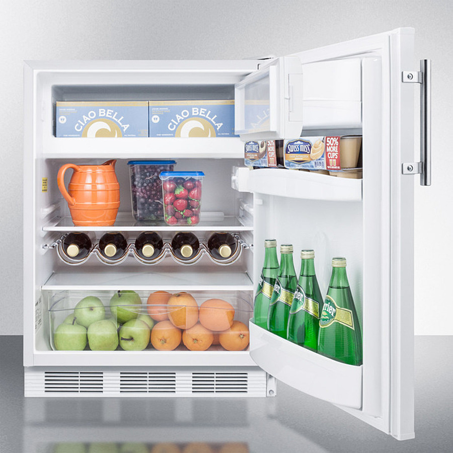 ADA Compliant 24" Wide Built In Refrigerator Freezer