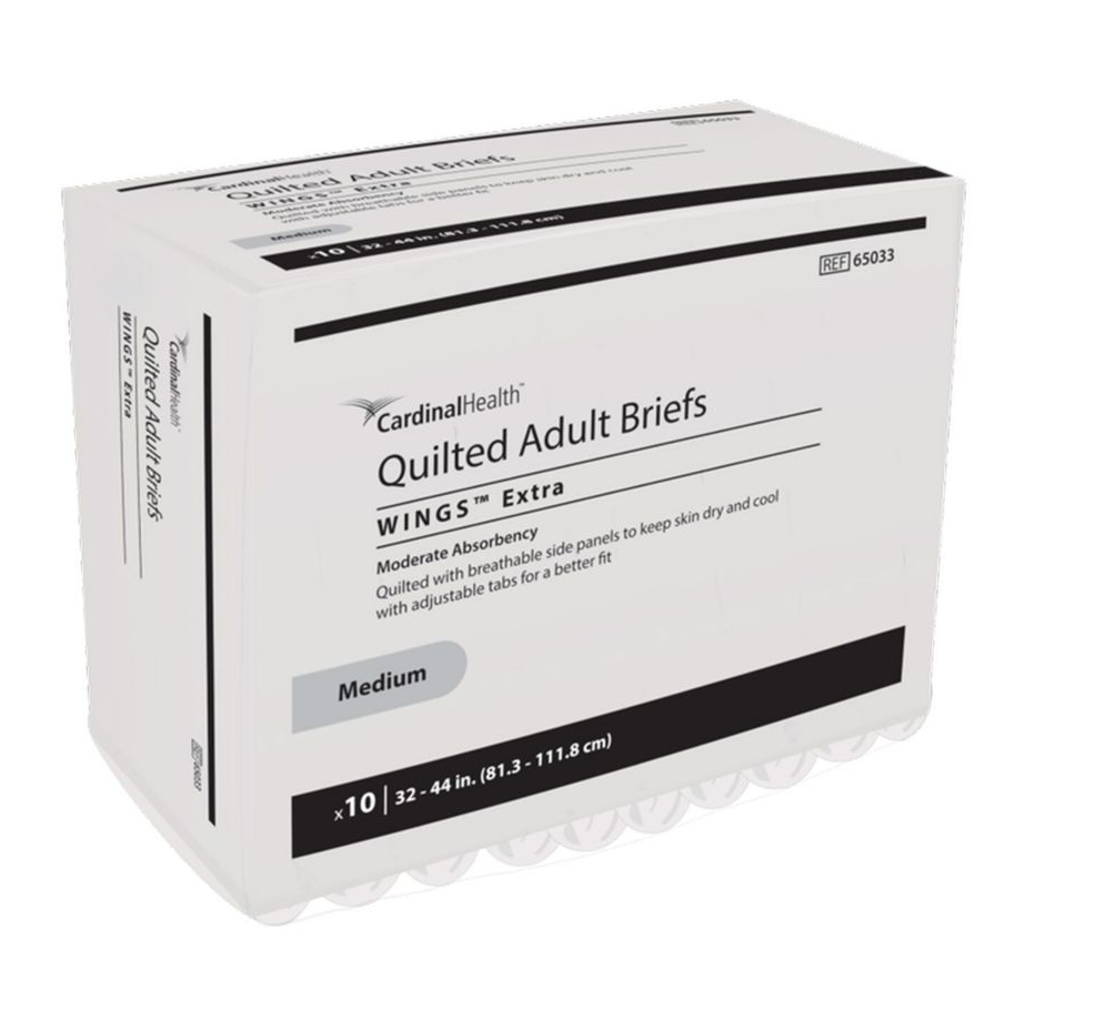 Wings Plus Quilted Adult Briefs, Heavy Absorbency