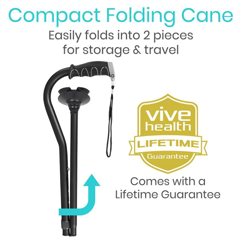 Folding Offset Swivel Cane