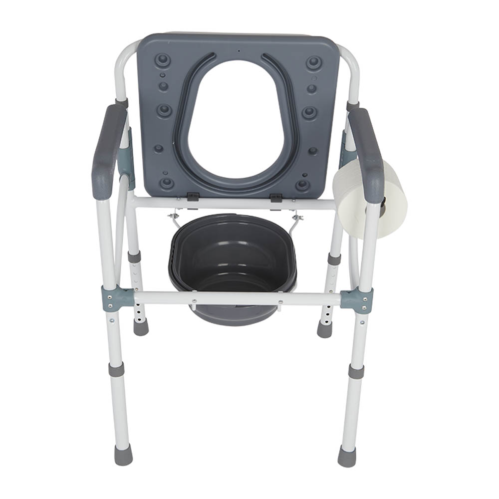 Folding Powder Coated Aluminum Commode 3 in 1