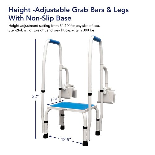 Bathtub Safety Step with Rail