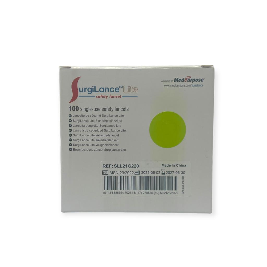 Safety Auto Lancets 21G 2.2mm Depth