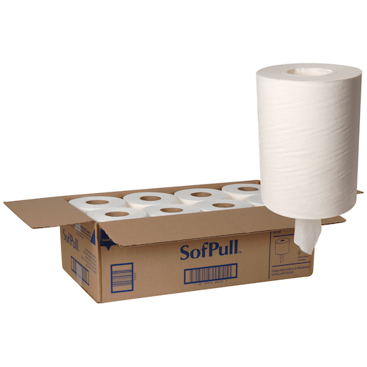 Softpull, Center Pull Roll, Paper Towel Perforated, 12.0" x 7.8", White - Clearance