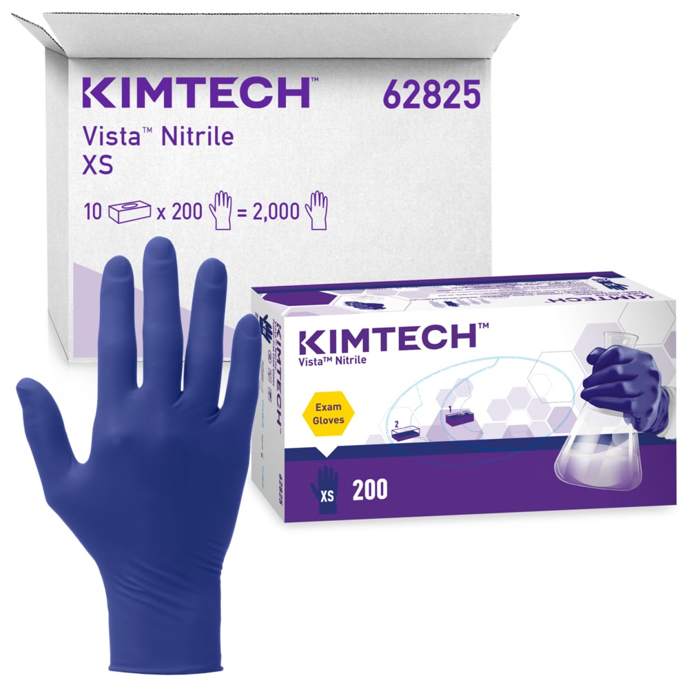 あ ページ Kimberly Clark Kimtech Vista Nitrile Exam Gloves, Dark Blue