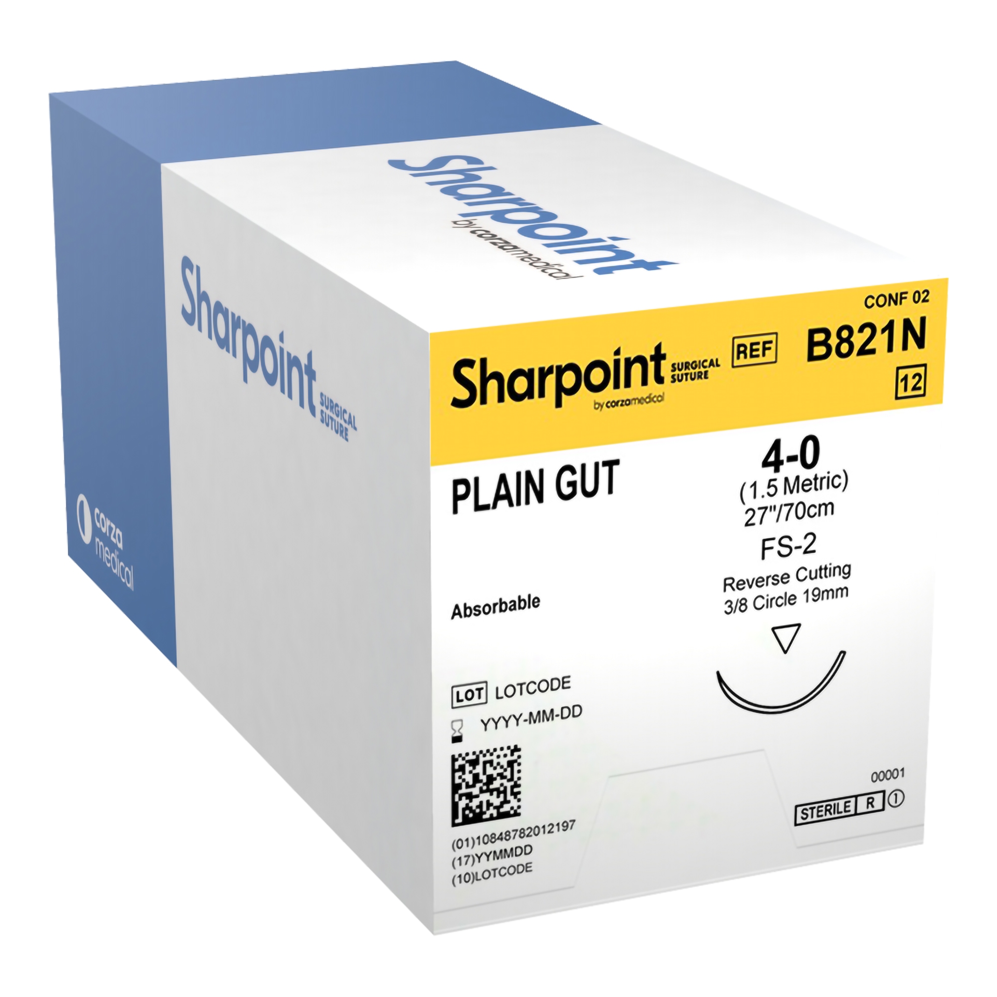 Plain Gut Reverse Cutting Needle, FS 2