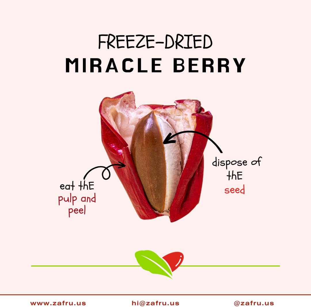 Miracle Berry - Miracle Fruit - Freeze-Dried Flavor-Changing Berry 24 Pack