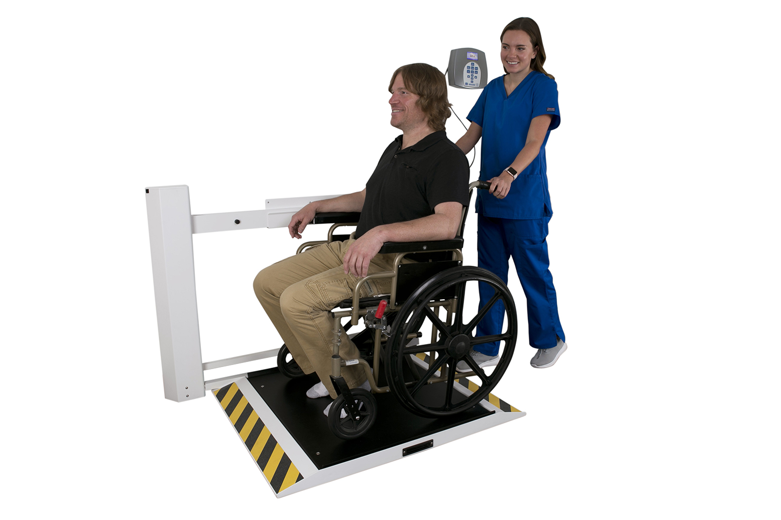 Antimicrobial Wall Mounted Fold Up Wheelchair Scale