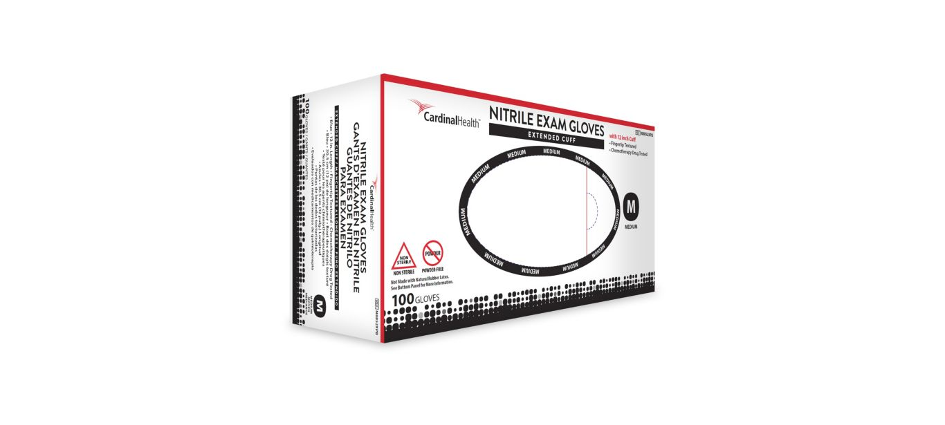 Extended Cuff Nitrile Exam Gloves