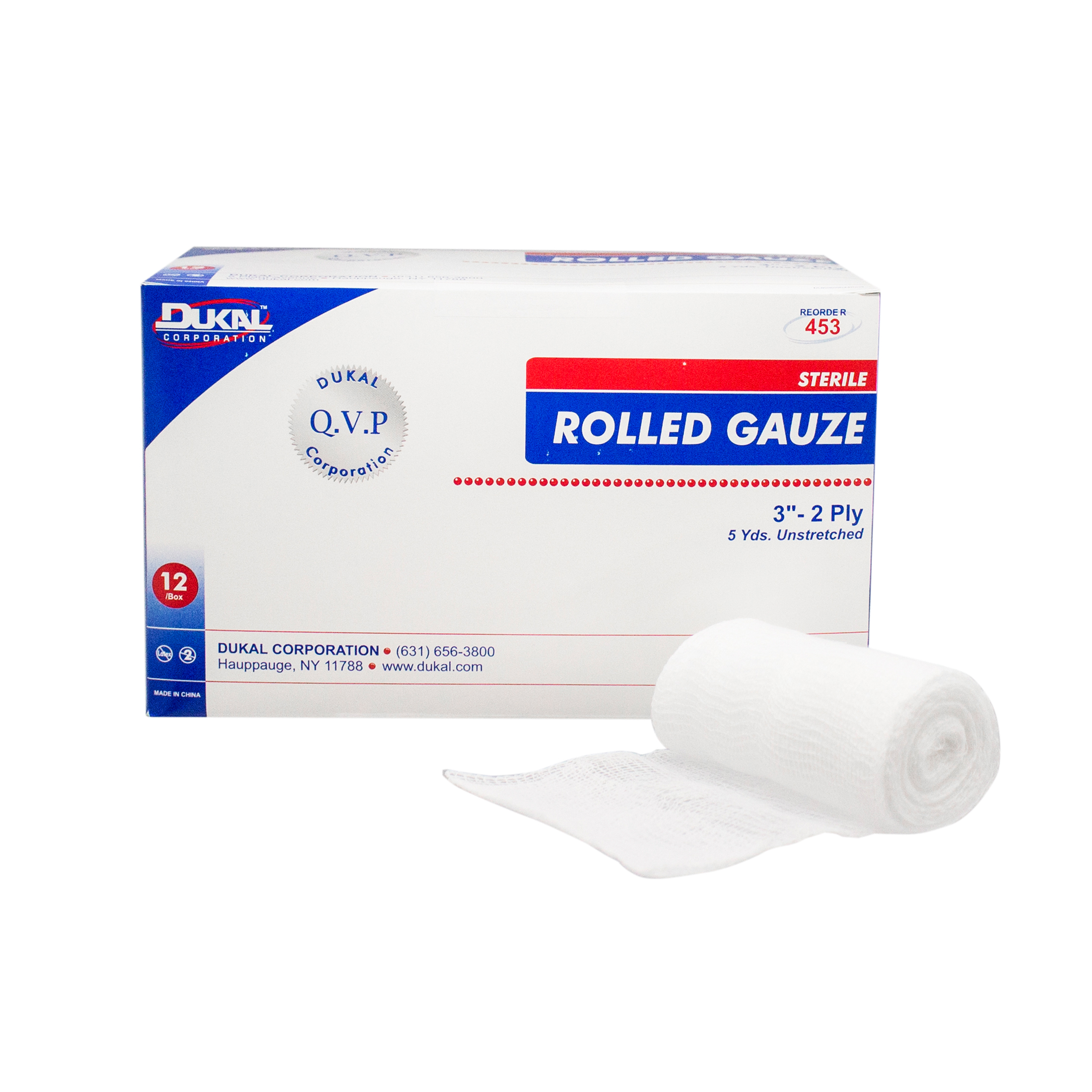 Rolled Gauze 3" x 5 yd 2-Ply, Sterile - Clearance