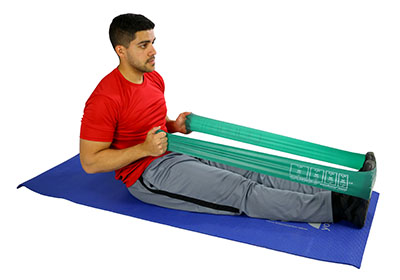 4' Length AccuForce Low Powder Exercise Bands in Dispenser Box