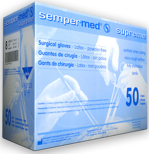 Supreme Latex Surgical Gloves, Powder Free, Sterile