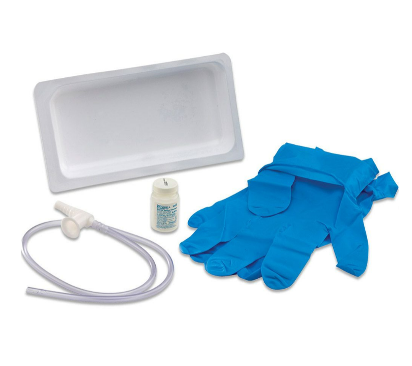 Graduated Suction Catheter Tray with Chimney Valve & Sterile Saline