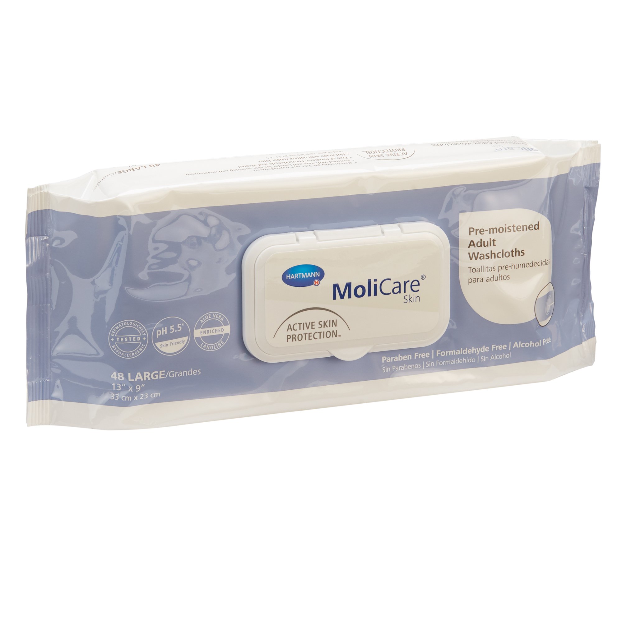MoliCare Skin Clean Pre Moistened Adult Washcloths