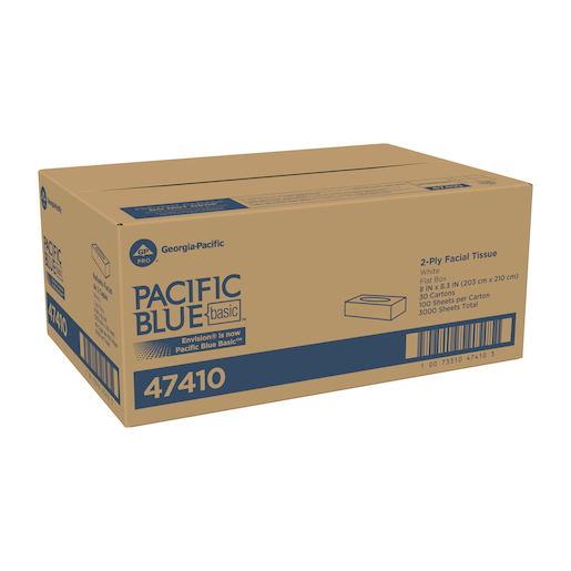 Pacific Blue Basic, 2 Ply Facial Tissue - Clearance