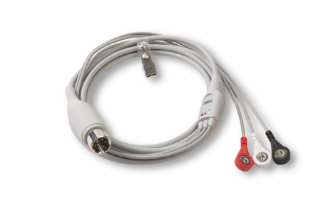 3-Lead Wire ECG Patient Cable, 12"