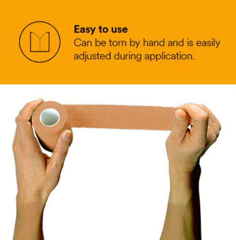 Coban NL Non Latex Wrap, Self Adherent, Single Use, Tan