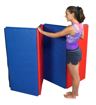 Accordion Fold Exercise Mats 2" PU Foam with Cover - Alternating Colors