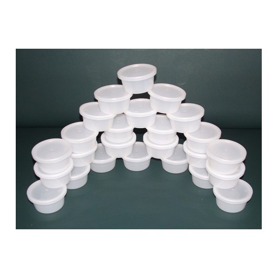 Empty Containers + Lids, Fits 2oz - 4oz Putty 25/pk