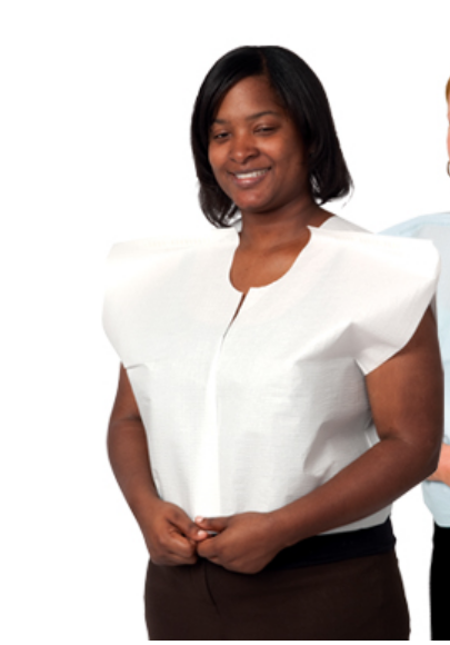 Exam Capes, 3 Ply Tissue, 30" x 21", White