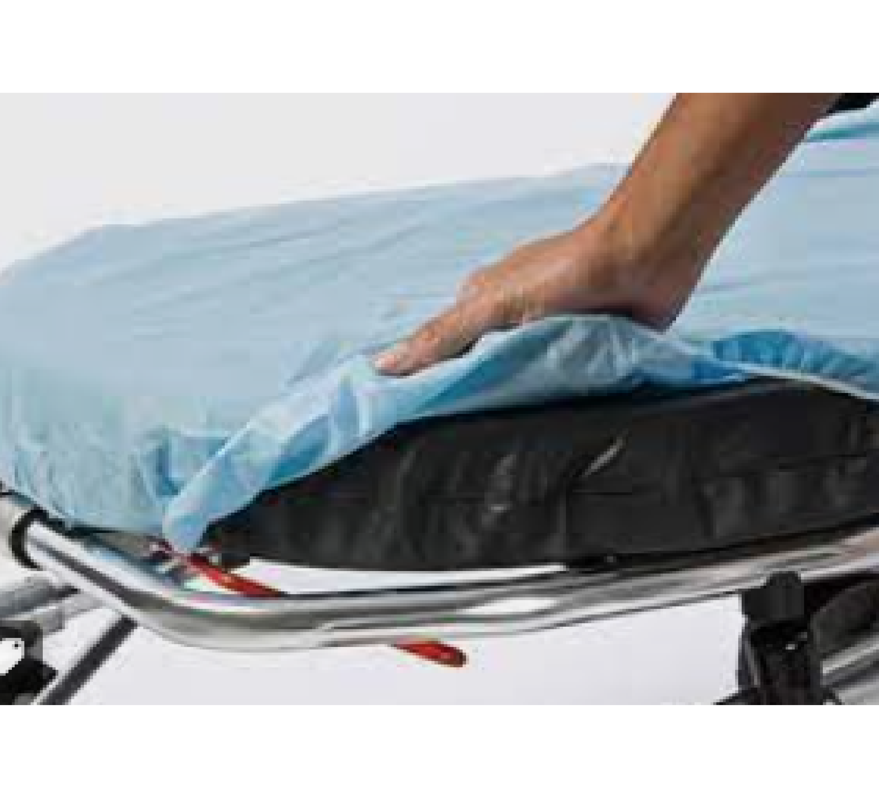 SnugFit Fitted Stretcher Sheet, Light Blue, Non Woven, 30" x 84"
