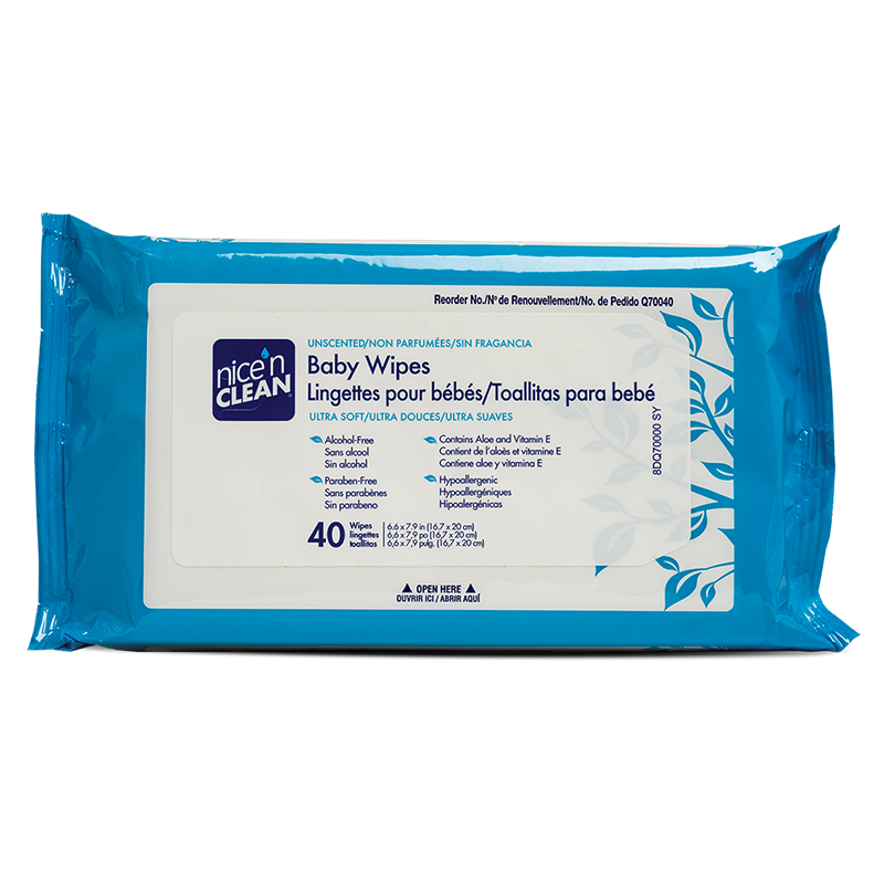 Nice'n Clean Baby Wipes, Pack of 40