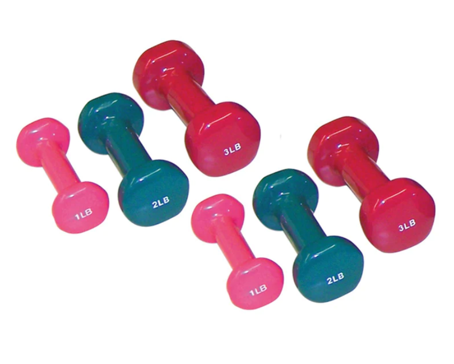 Vinyl Coated Dumbbells Set