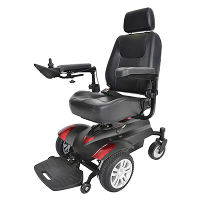 Titan Transportable Front Wheel Power Wheelchair with Vented Captain's Seat