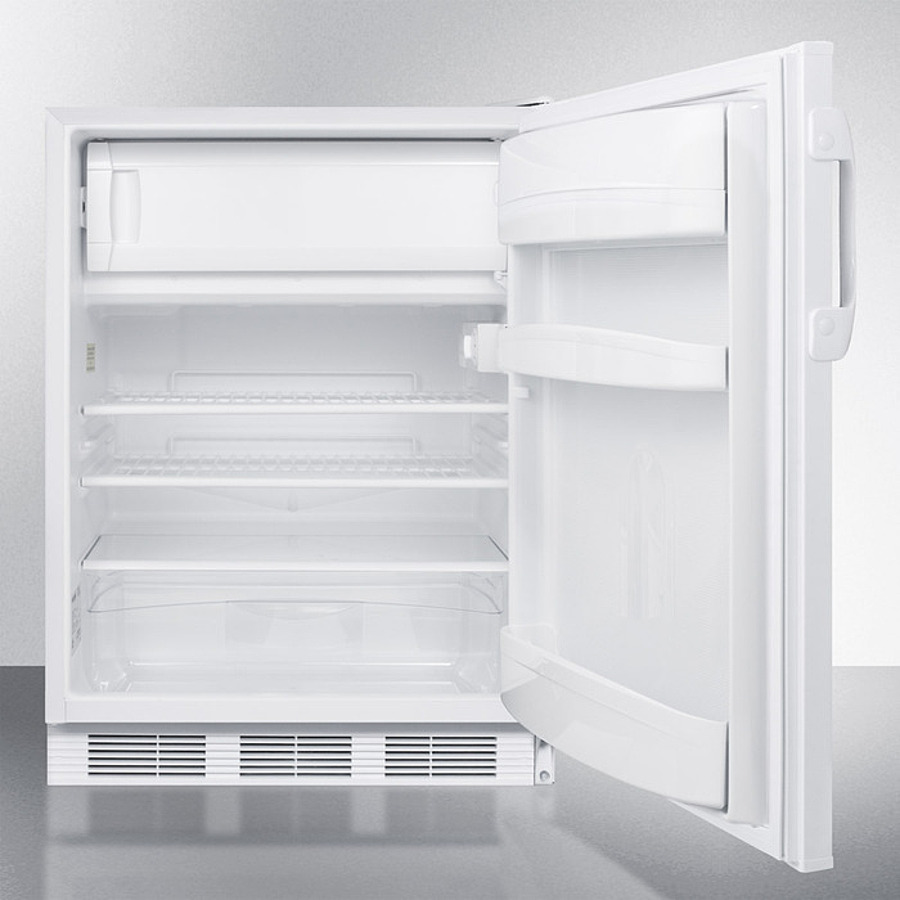 ADA Compliant 24" Wide Built In Refrigerator Freezer with Dual Evaporator Cooling and Cycle Defrost