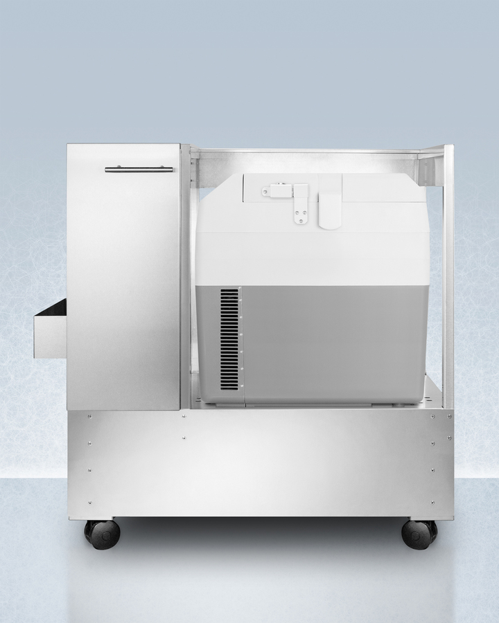 Stainless Steel Cart with Portable Refrigerator / Freezer