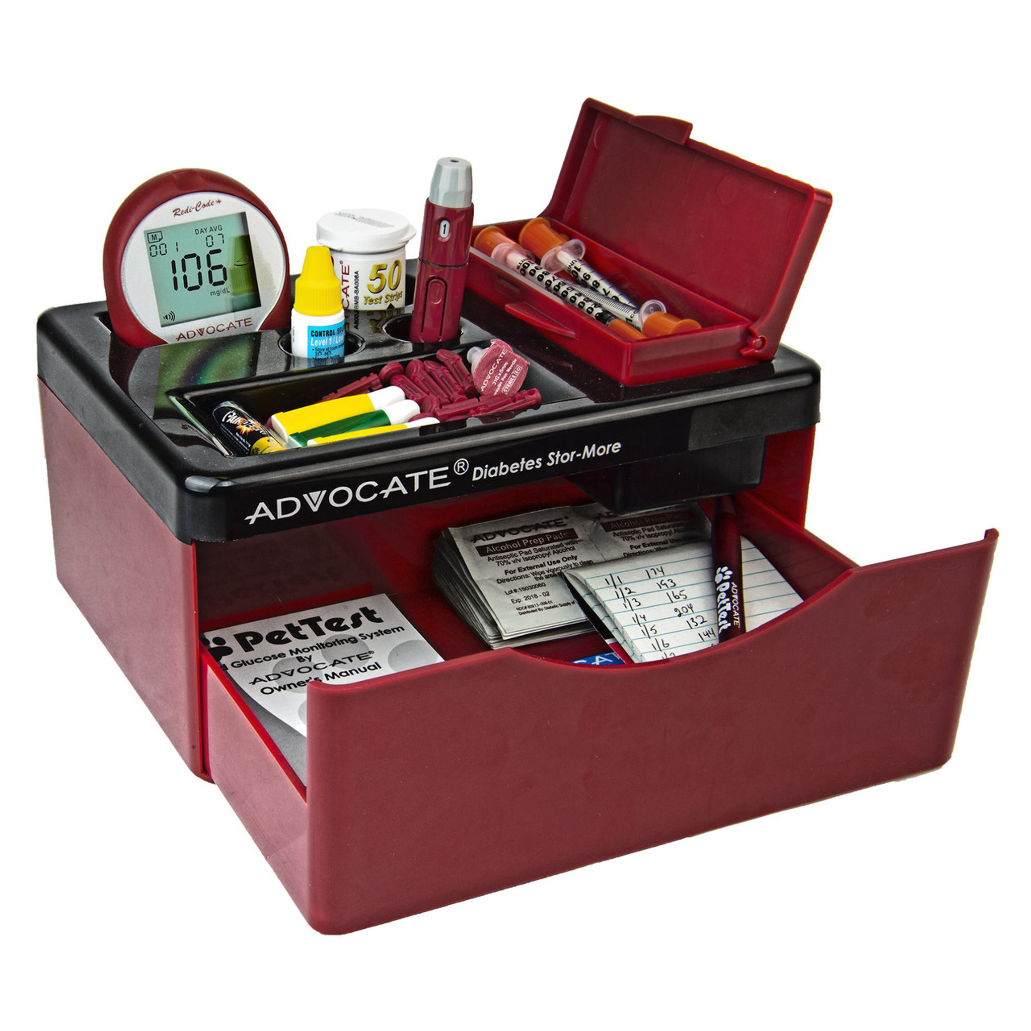 Stor More Diabetic Blood Glucose Accessories Organizer