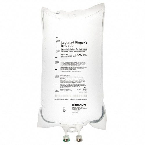B Braun Lactated Ringers Irrigation USP, Titan XL Container 3000 ml R8306