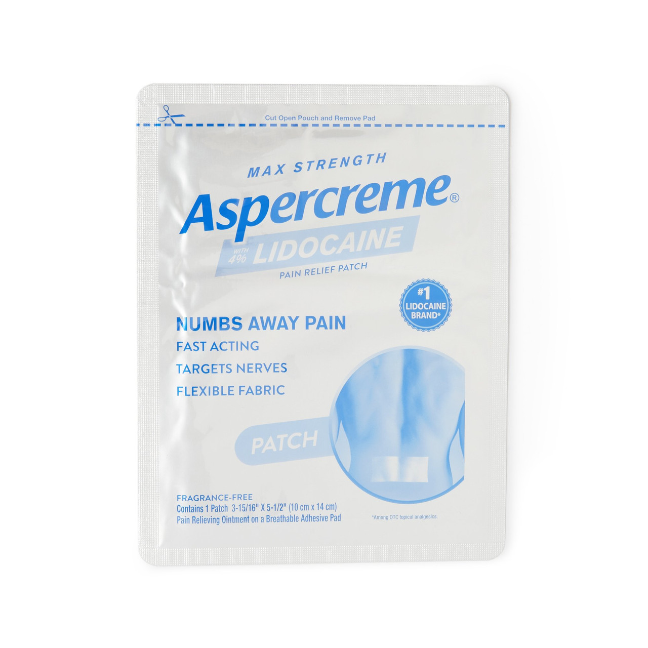 Aspercreme Pain Relief Patch Lidocaine 4% Strength