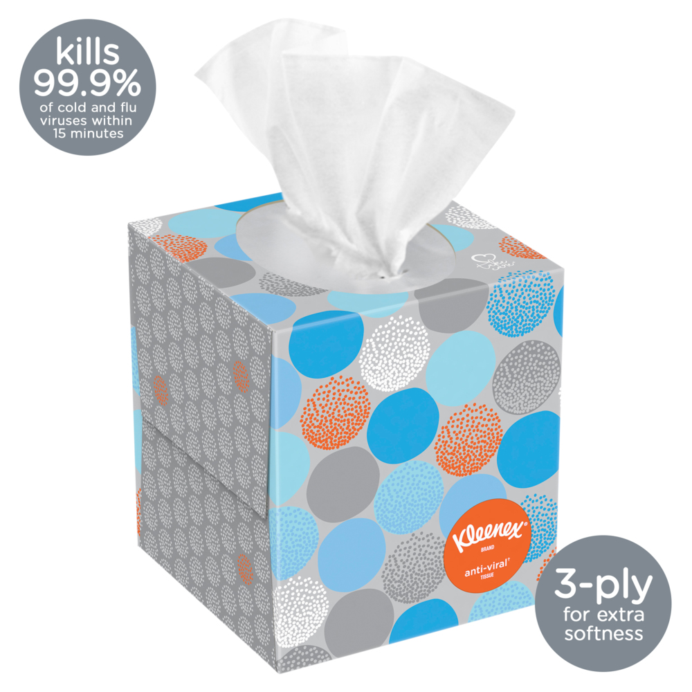 Kleenex, Specialty Facial Tissue, 3 Ply, White