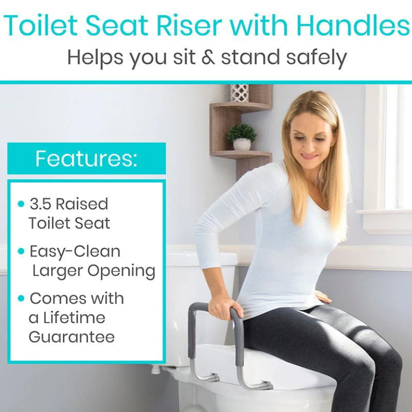 Toilet Seat Riser with Arms