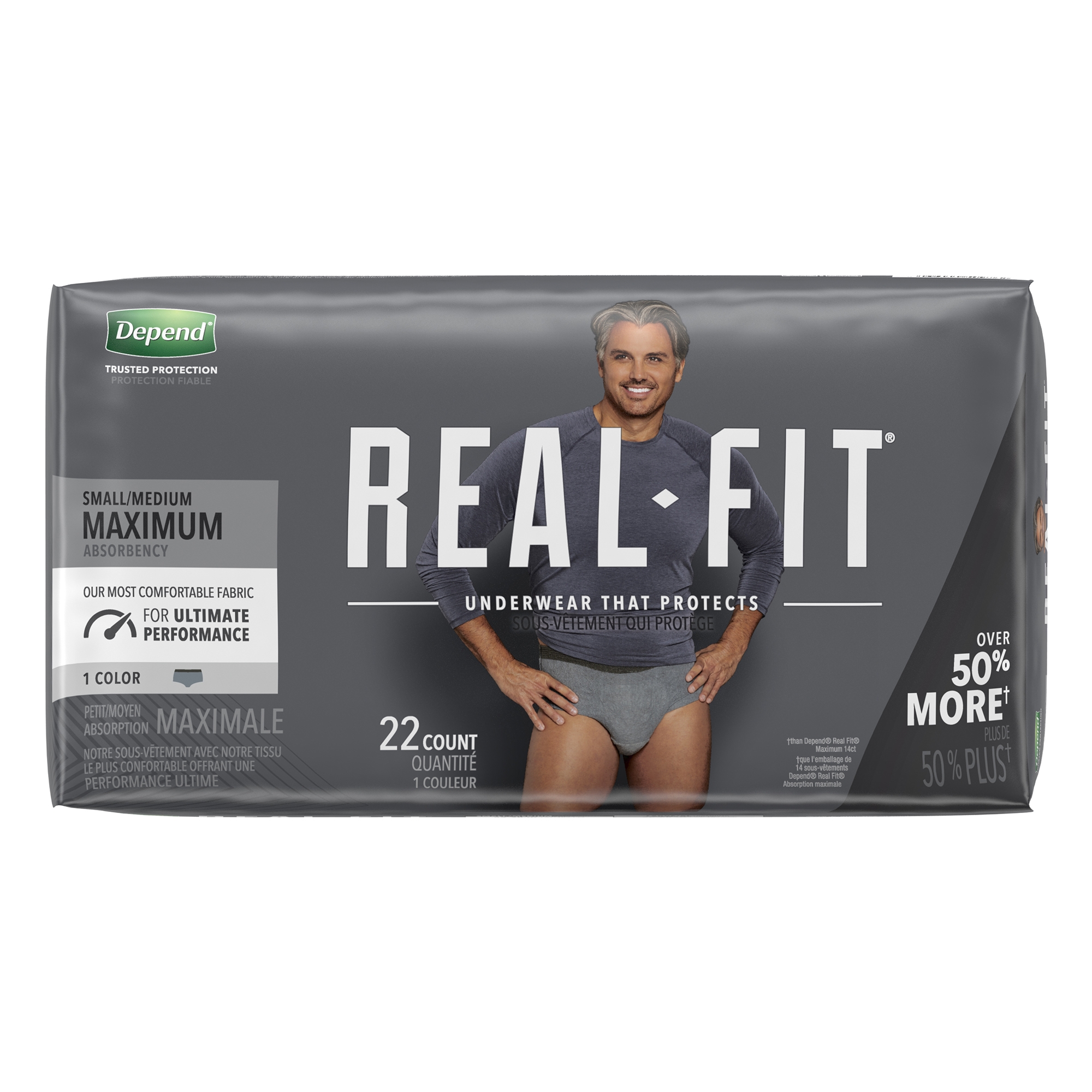 Depend Real Fit Briefs for Men, Maximum Absorbency, Disposable
