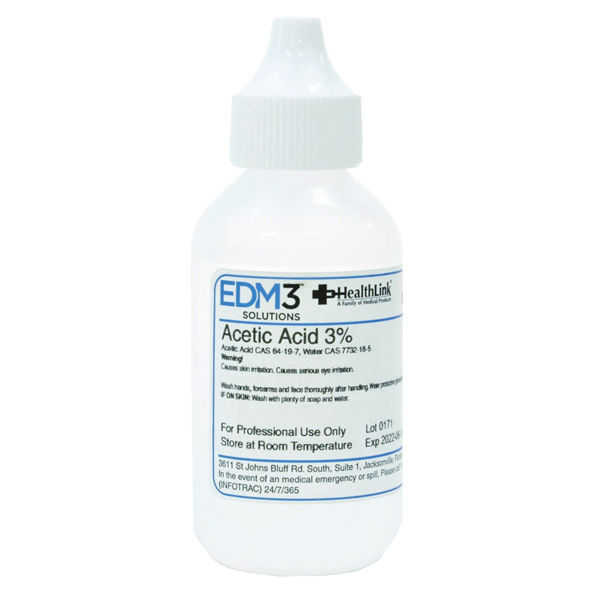 Acetic Acid, Chemistry Reagent, 3%, Non Regulated