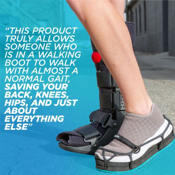 shoe leveler for walking boot