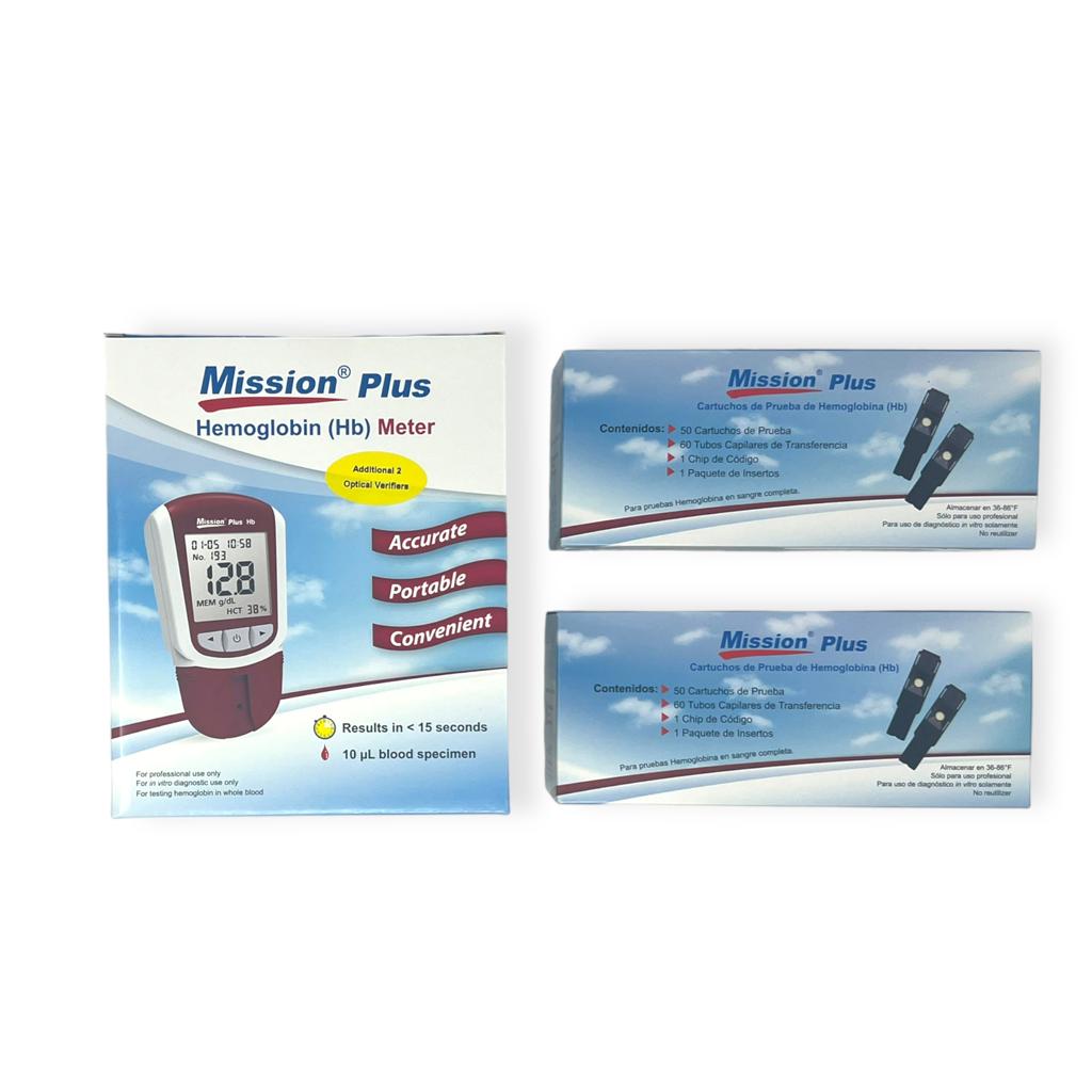 Acon Mission Plus Point of Care Hemoglobin Analyzer Starter Kit C112-3051